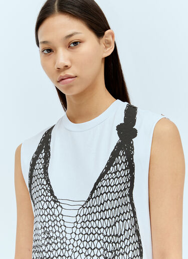 Sportmax Graphic Print Tank Top White spx0256010