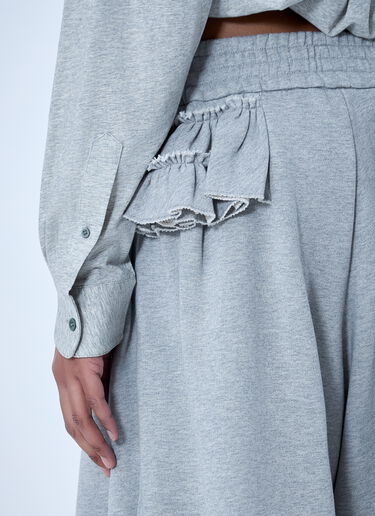 Dries Van Noten Knit Shorts with Frayed Pocket Details Grey dvn0264013