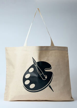 Gallery Dept. Logo Print Tote Bag Beige gdp0160032