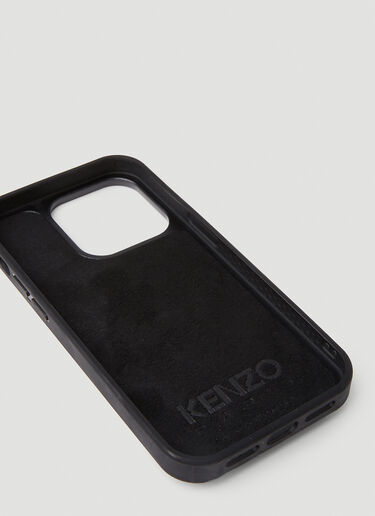 Kenzo 로고 패치 iPhone 14 프로 케이스 블랙 knz0152048
