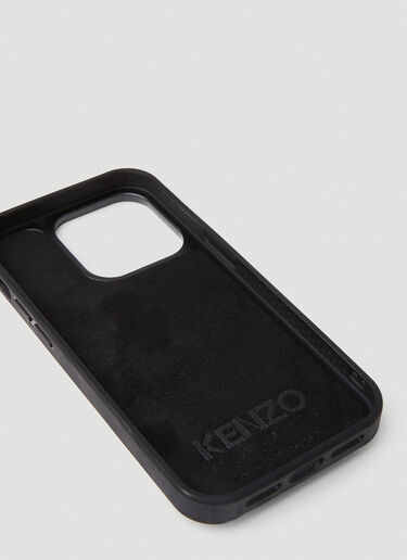 Kenzo Logo Patch iPhone 14 Pro Case Black knz0152048