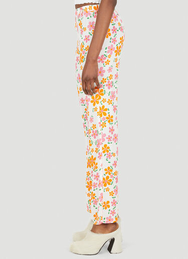 ERL Relaxed Floral Print Pants Orange erl0248004