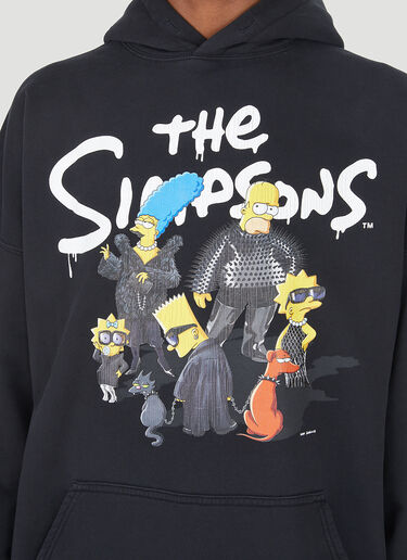 Balenciaga x The Simpsons アートワーク フード付きスウェットシャツ ブラック bal0247038