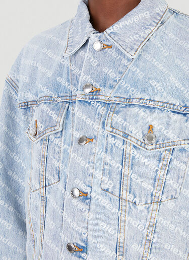 Alexander Wang Logo Denim Jacket Blue awg0245043