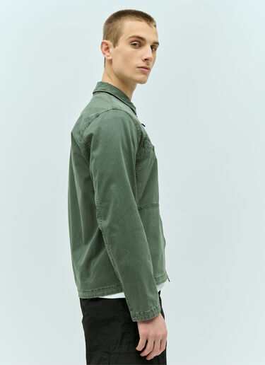 Stone Island Overshirt With Signature Compass Patch Green sto0156052