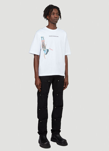 Youths In Balaclava Graphic T-Shirt White yib0142012