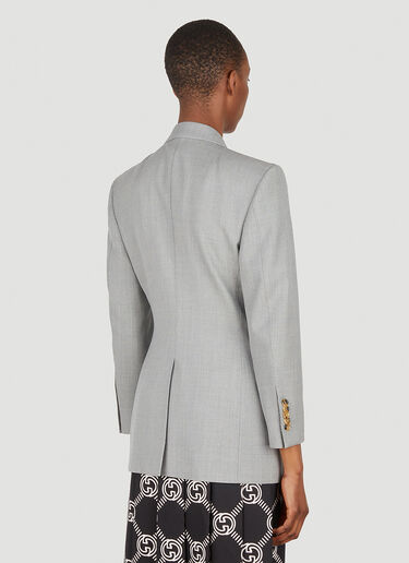 Gucci 双排扣西装外套 浅灰色 guc0247018