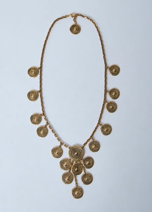 Saint Laurent Metal Charm Necklace Gold sla0259060
