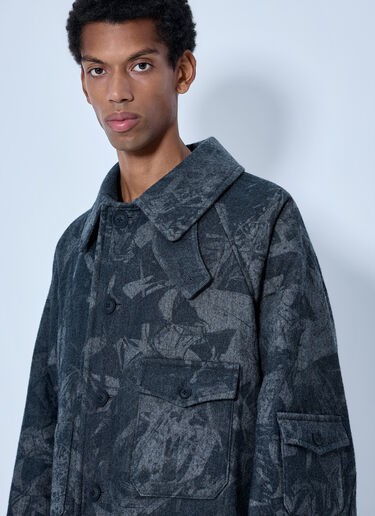 LN-CC® - Yohji Yamamoto: Scrap Printed Coat - Grey Yohji Yamamoto Scrap Printed Coat Grey yoy0165006