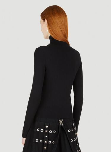 Balenciaga Logo Motif Turtleneck Sweater Black bal0247034