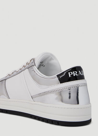 Prada Mirrored Downtown Sneakers Silver pra0251016