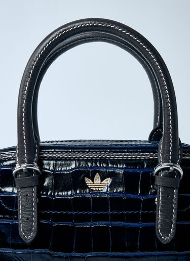 adidas by Wales Bonner Small Croc-Embossed Leather Handbag Black awb0359009