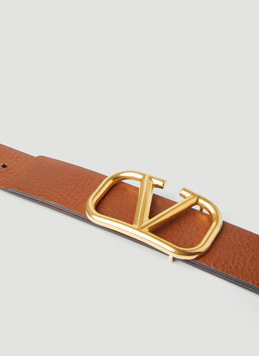Valentino 로고 장식 양면 벨트 브라운 val0148030