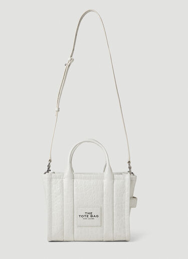 Marc Jacobs Croc Embossed Mini Tote Bag White mcj0251035