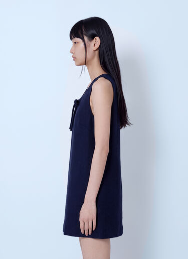 LN-CC® - Miu Miu: Sleeveless Mini Dress with Bow Detail - Navy Miu Miu Sleeveless Mini Dress with Bow Detail Navy miu0266116