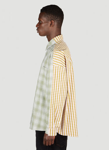 Marni Contrast Checks Poplin Shirt Green mni0153002