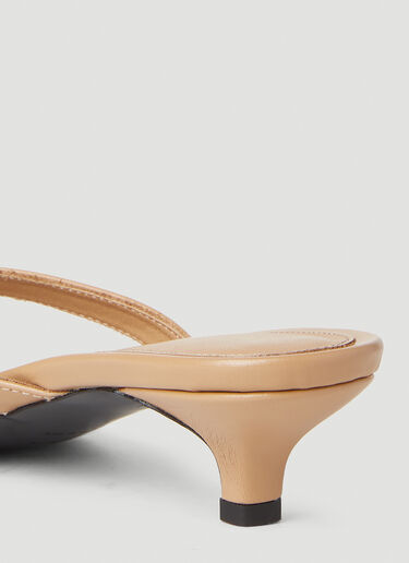 TOTEME Flip-Flop Heeled Sandals Beige tot0252021