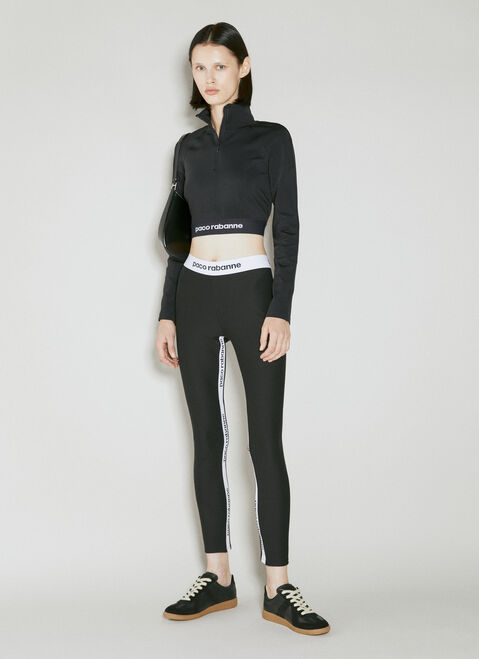 Veja Logo Cropped Quarter-Zip Top White vej0352024
