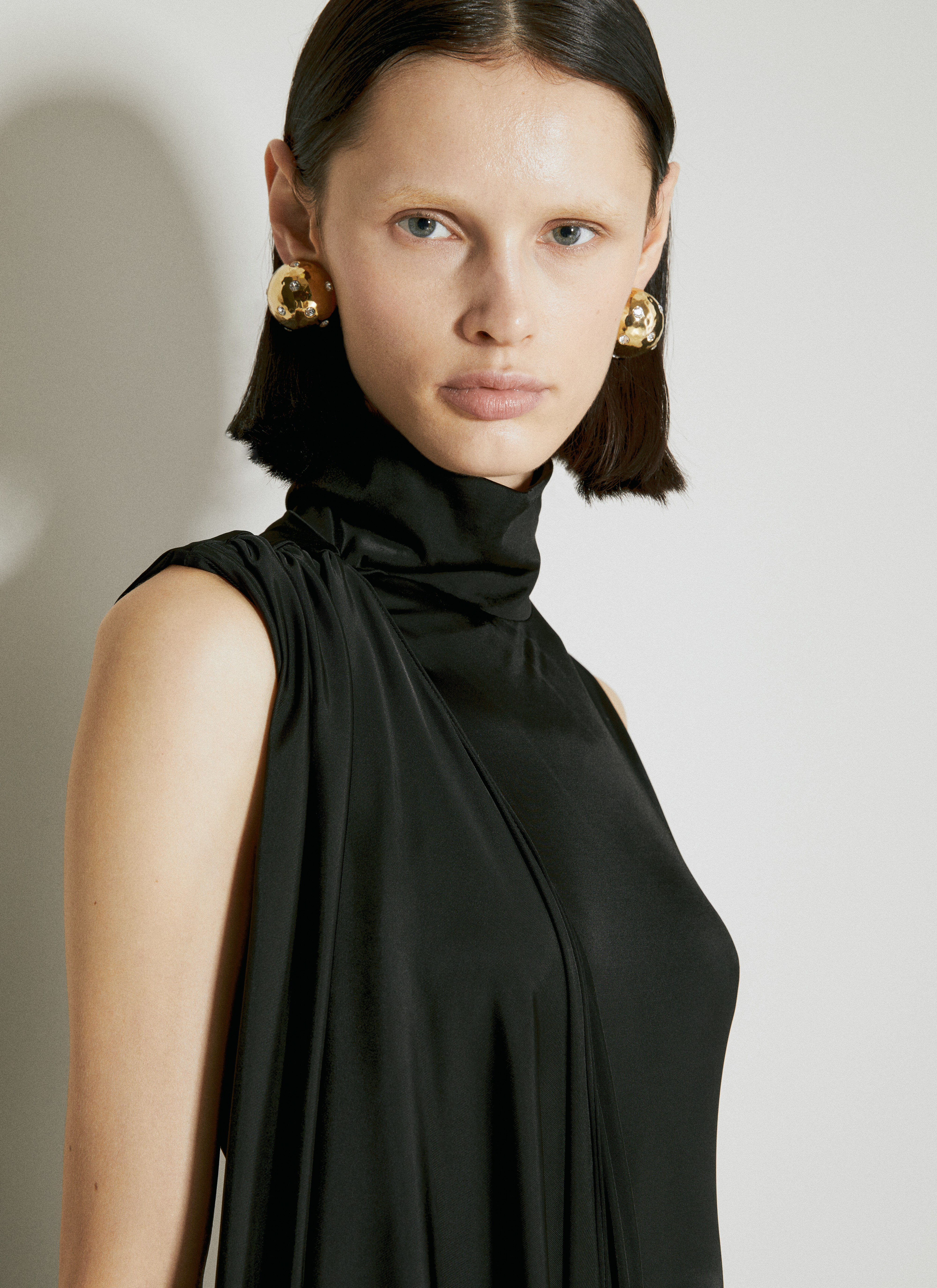 Black high neck maxi dress online