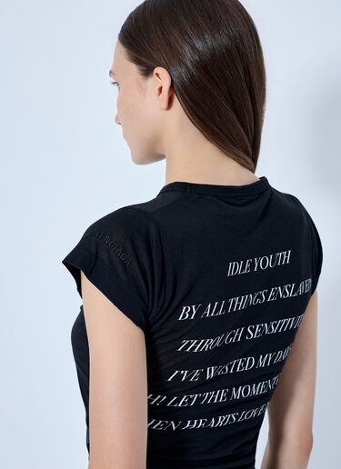 LN-CC® - Balenciaga: Graphic Print T-Shirt - Black Balenciaga Graphic Print T-Shirt Black bal0265015