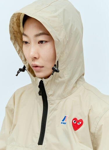 Comme Des Garçons PLAY x K-WAY Windbreaker Jacket Beige cpl0356014