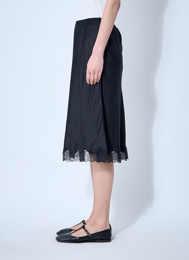 The Row Silk Irene Skirt Black row0260015