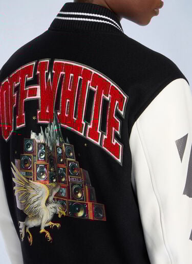 Off-White Wo Soundsystem Varsity Jacket Black ofw0262084