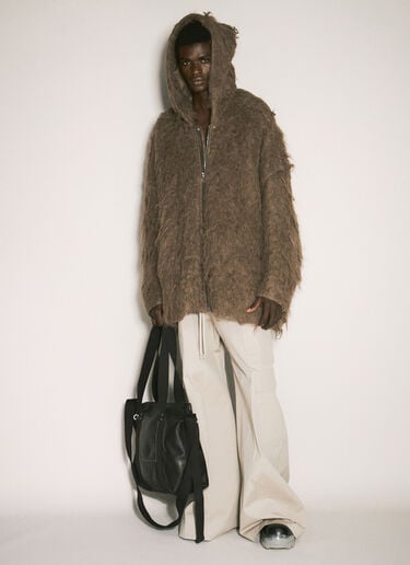 Rick Owens Porterville Jumbo Hooded Peter Jacket Brown ric0157011
