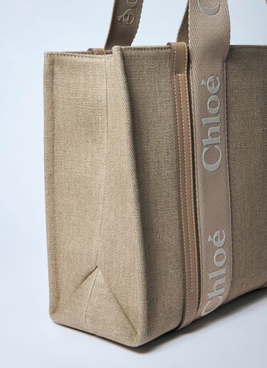 Chloé Medium Woody Tote Bag Beige chl0259043