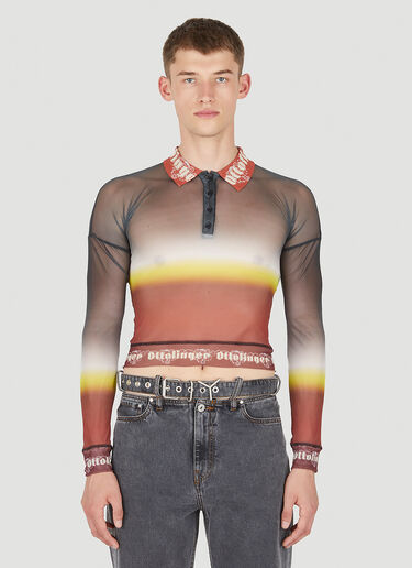 Ottolinger Fade Mesh Polo Shirt Brown ott0150001