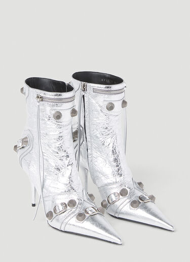 Balenciaga Cagole Metallic Boots Silver bal0253082