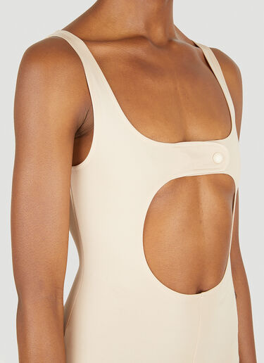 Courrèges Circle Button Bodysuit Beige cou0247009