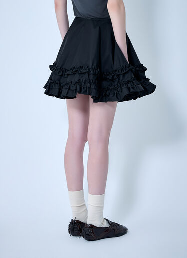 Duchesse Nylon Mini Frill Circle Skirt GANNI Duchesse Nylon Mini Frill Circle Skirt Black gan0263024