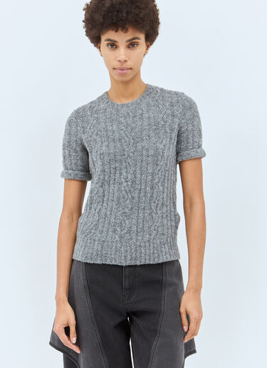 JW Anderson 케이블 니트 스웨터  그레이 jwa0258003