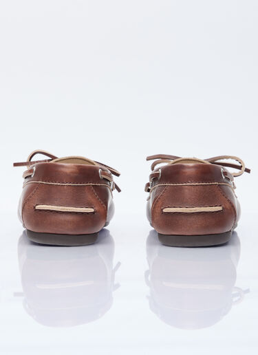 Miu Miu Lace-Up Loafers Brown miu0256013