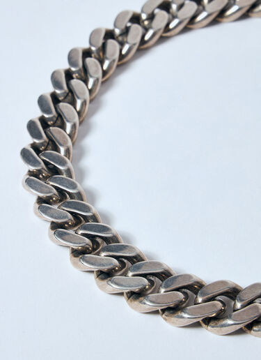 Saint Laurent Curb Chain Necklace Silver sla0149086