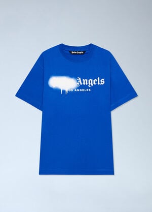Palm Angels Spray LA T-Shirt Blue pma0162127