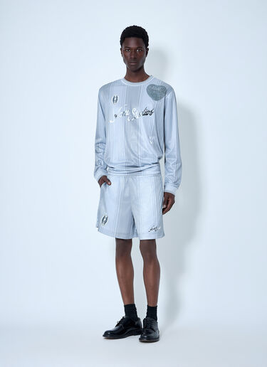 Acne Studios Striped Elasticated Shorts Grey acn0164034