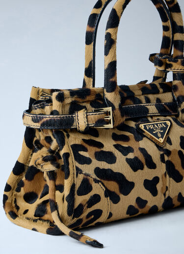 Prada Mini Bonnie Printed Leather Handbag Beige pra0263013