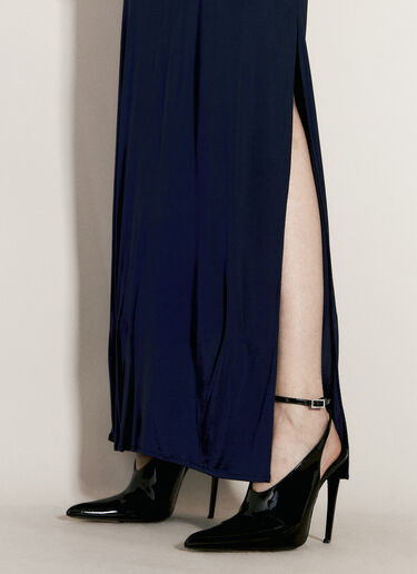 Saint Laurent Racerback Maxi Dress Navy sla0255006