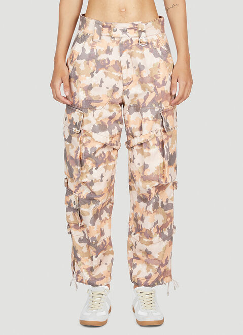 Isabel Marant Elore Camouflage Pants Cream ibm0253047