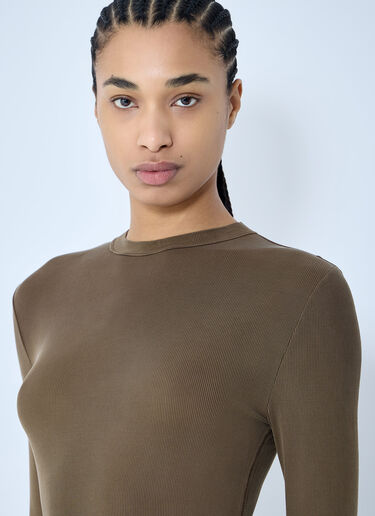 Acne Studios 紧身罗纹 T 恤 棕色 acn0259027