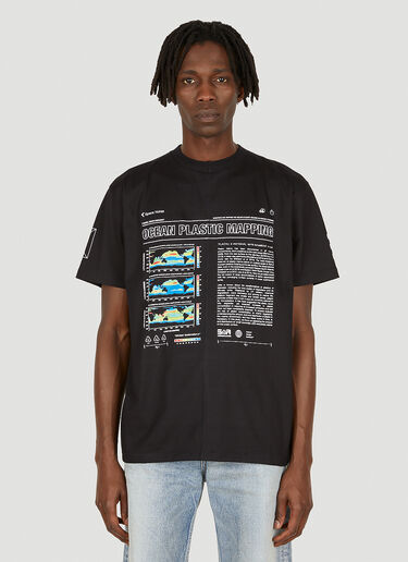 Space Available Ocean Plastic Mapping T-Shirt Black spa0348006