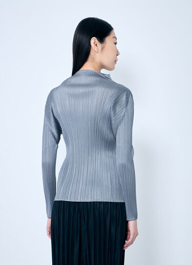 Pleats Please Issey Miyake Pleated Top Grey plp0259025