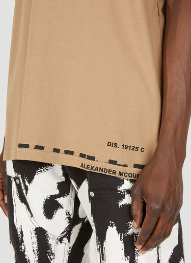 Alexander McQueen Graffiti Logo Print T-Shirt Beige amq0149004
