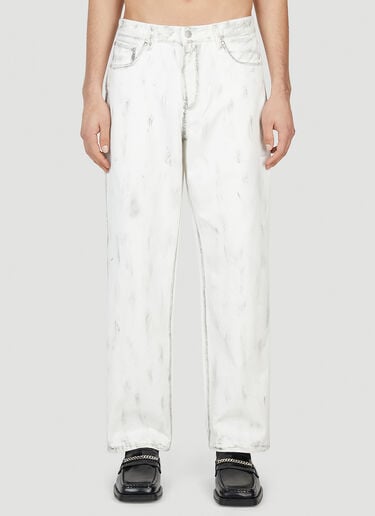 Pleasures Painted Pants White pls0151009