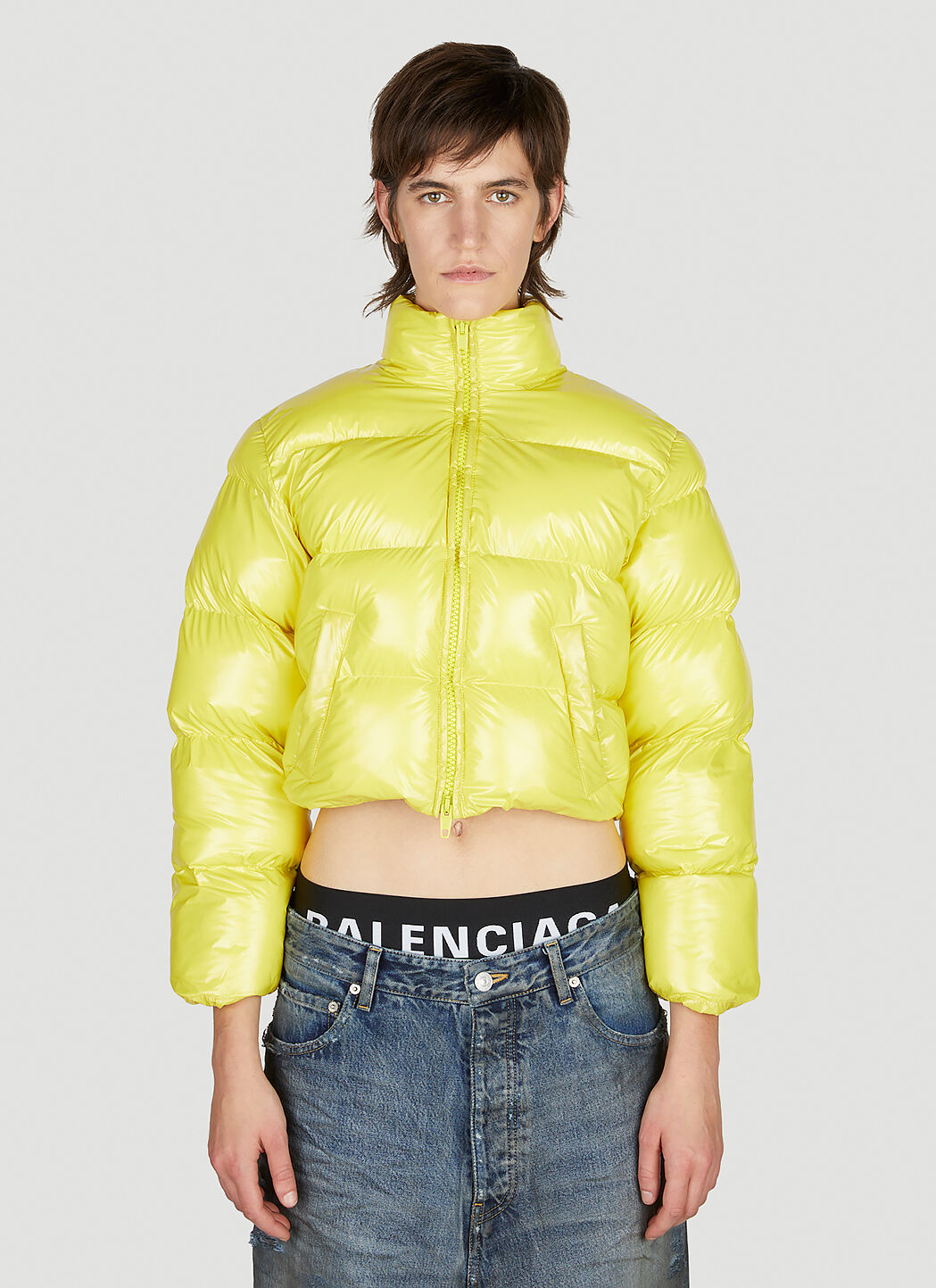 Balenciaga yellow coat 2025