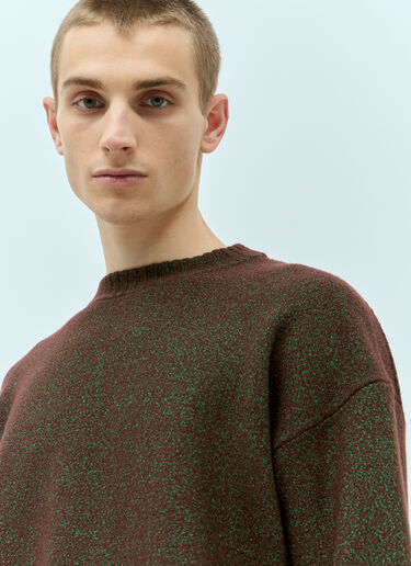 Jil Sander Oversized Wool-Blend Sweater Brown jil0155011