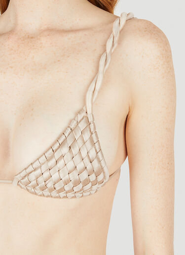 Isa Boulder Weave Twist Bikini Top Beige isa0248010