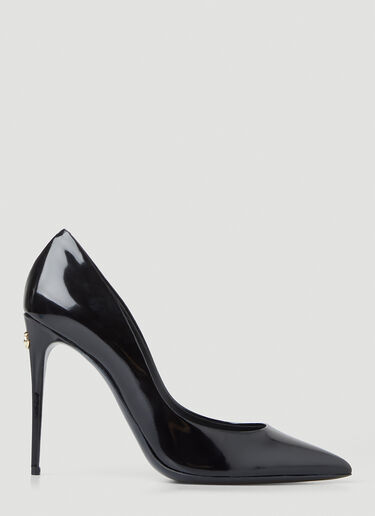 Dolce & Gabbana Logo Plaque High Heels Black dol0248038